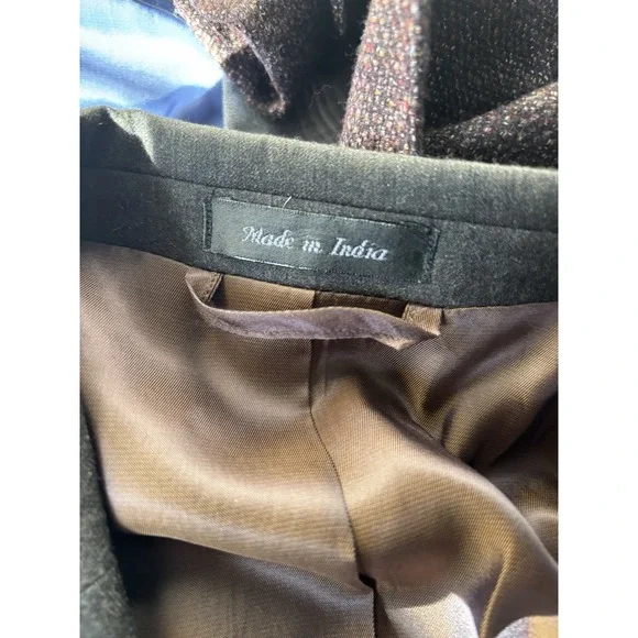 Lauren Ralph Lauren Sport Coat Men's 44R Brown Flannel - Picture 3 of 8